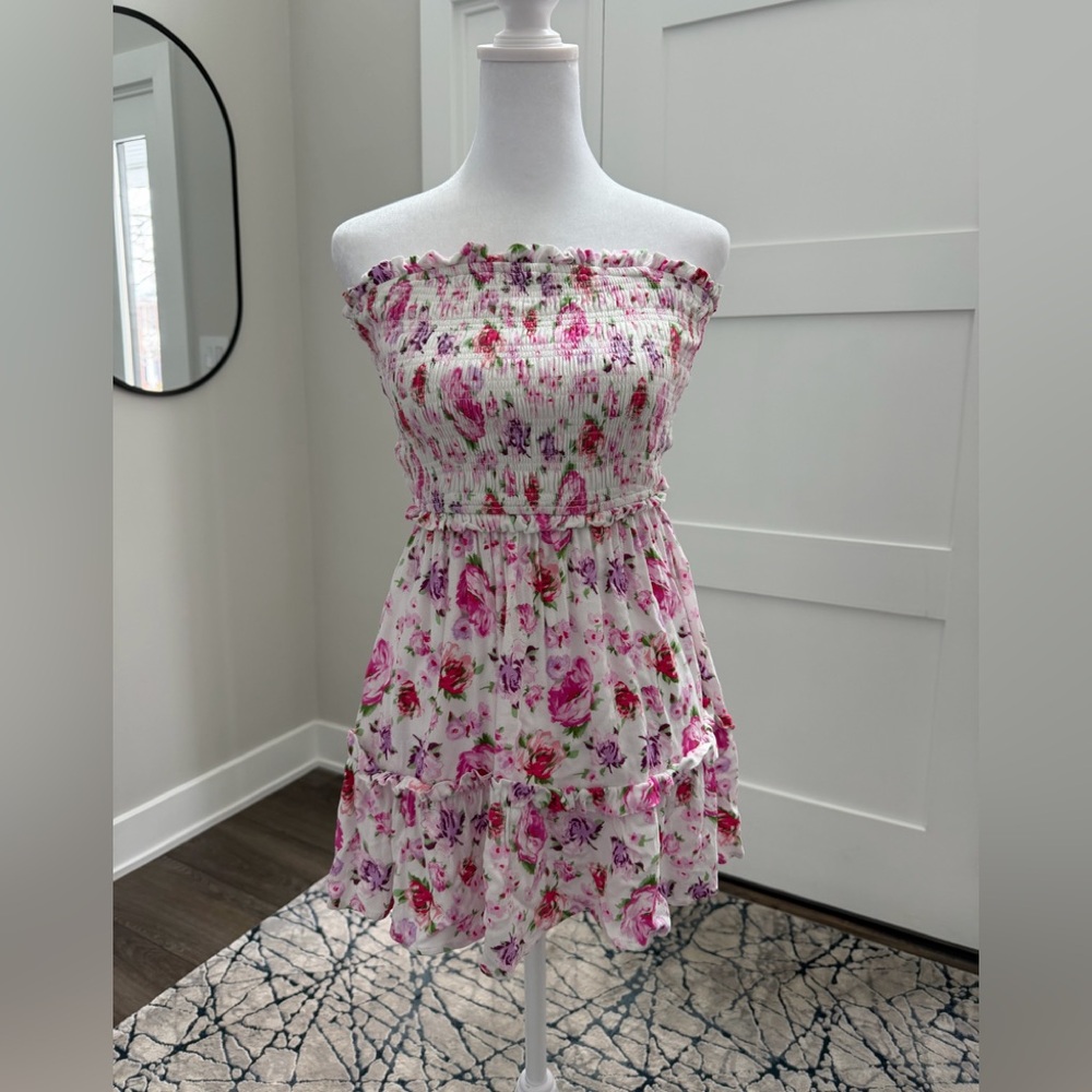 Sky to Moon Floral Off-Shoulder Dress - Size S